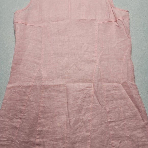 Love Linen J JILL Size XS Pink 100% Linen TANK DRESS Sleeveless Women’s - Picture 3 of 12
